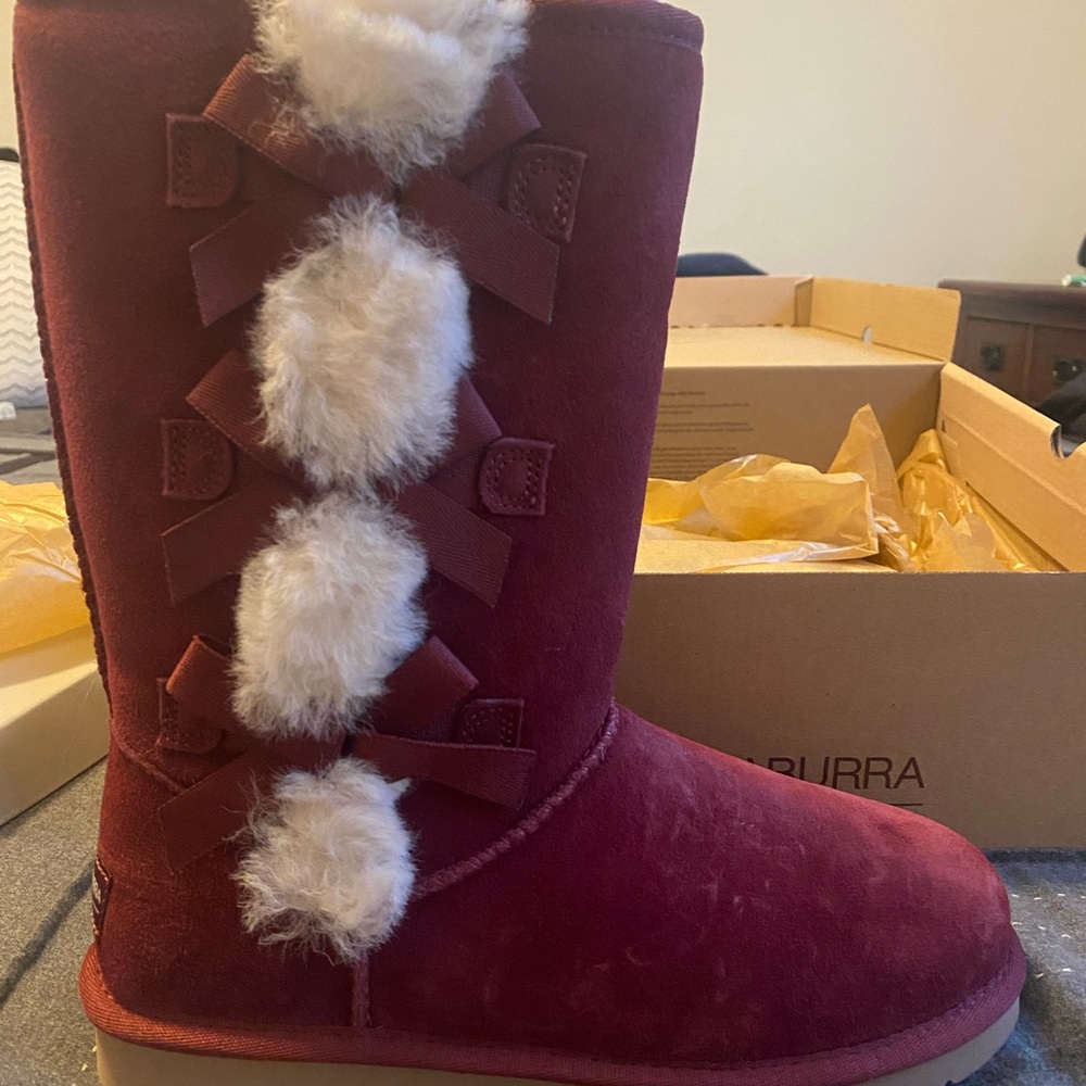 Beautiful wine in color boots